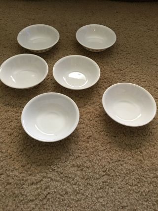 6 Butterfly Gold Fruit Or Dessert Bowls 5.  5” Vintage Corelle By Corning