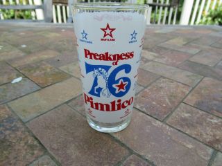 Vintage 1976 Pimlico Preakness Stakes Collectors Glass;