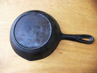 Vintage Cast Iron Skillet No.  3 Fry Pan W/heat Ring 6 5/8 In