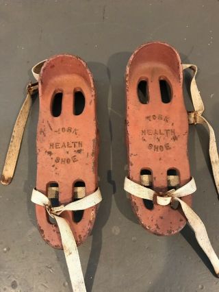 York Barbell Health Training Shoes Cast Iron Fitness Weights Old Gym Vtg