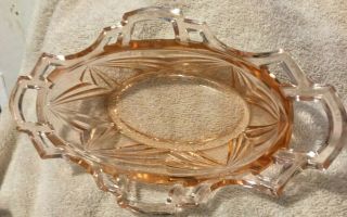 Smaller Vintage Pink Glass Bowl/candy Dish 9 1/2 " X 5 3/4 "