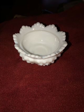 Vintage Fenton White Milk Glass Hobnail Fairy Lamp Bottom