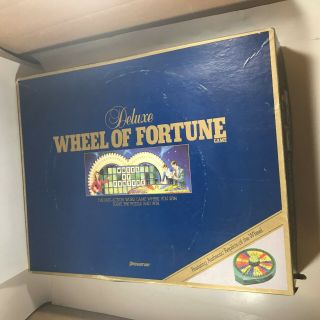 Vintage 1986 Deluxe Wheel Of Fortune Board Game By Pressman