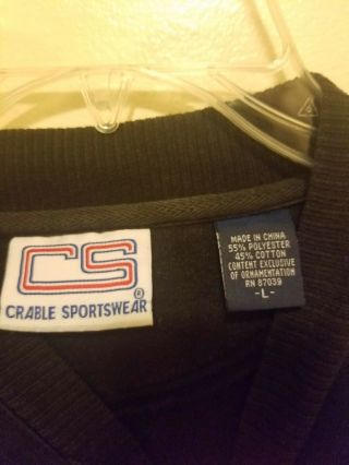 Crable Sportswear Purdue Boilermakers Crewneck L Black Sweatshirt Vintage Mens 2