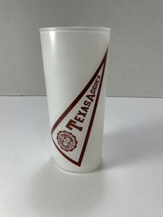 Vintage Texas Aggies Ol’ Sarge Frosted Glass