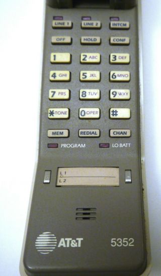 AT&T Cordless Phone 5352 Speaker 2 Line Vintage 5