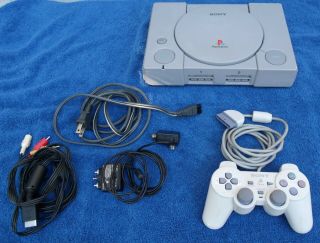 Vintage Sony Playstation 1 Scph - 1001 Ps1 Video Game Console