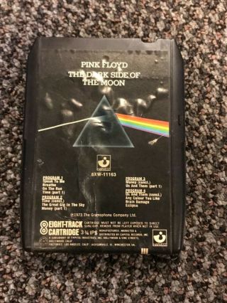 Vintage Pink Floyd 8 Track Tape,  Dark Side Of The Moon,  Black Harvest 8xw11163