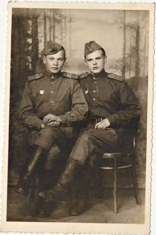 Ww2,  Soviet Red Army,  Soldiers Military Young Men,  Male Friends,  Vtg 1946