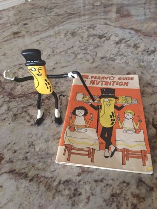 Mr Peanut Poseable Figure And Nutrition Guidebook Vintage