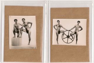 Gay: Vintage 1950s Semi - Nude Male Physique Contact Photoset Put It In Gear R1