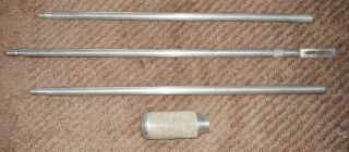Vintage Rifle Cleaning Rod - 34 " Metal Long Rifle Cleaning Rod -