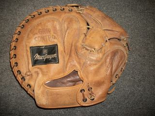Macgregor G345 Catchers Mitt Vintage Baseball Glove For Left Hand Leather