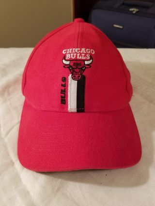 Vintage Nba Chicago Bulls - 1990s Logo 7 - Snapback Hat Cap Red Embroidered