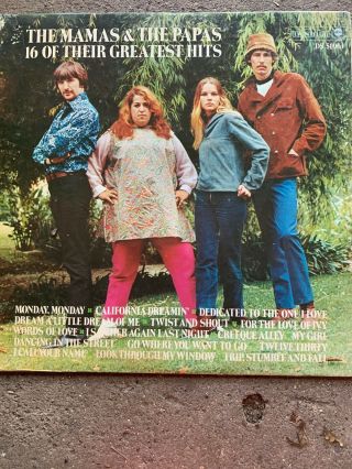 The Mamas And The Papas 16 Of Their Greatest Hits Vintage Vinyl Record