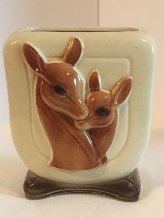 1940’s Vintage Royal Copley Deer And Fawn Planter