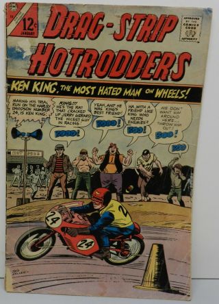 Hotrodders Drag Strip 1 13 1967 Midget Cart Bike Racing Vintage Old Comic Book