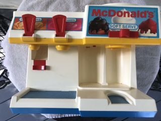 Vintage 1988 Fisher Price Mcdonalds Soft Serve Ice Cream And Soda Fountain Plays