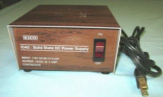 Vintage Eico Model 1040 Solid State Dc Power Supply Transformer 115v - 12v 4 Amp