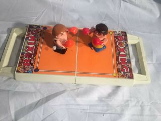 Vintage Tomy Bumbling Boxing Wind - Up Table Top Toy Set