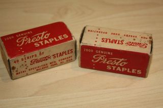 2 Boxes Vintage Presto Staples 165 Old General Store