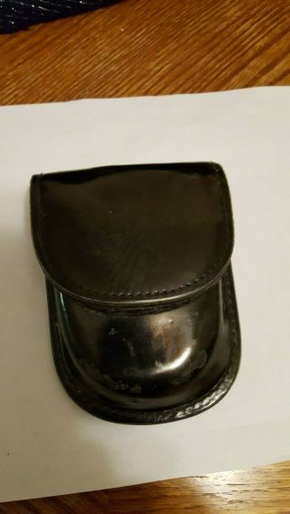 Vintage Don Hume Handcuff Cuff Case Police Duty Patent Gloss Leather