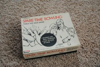 Vintage 1971 Spare Time Bowling Game By Kakeside No.  8340 Table Top Dice Game