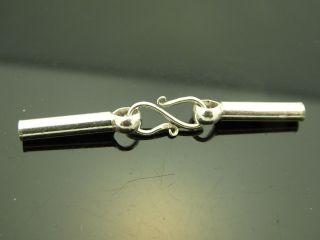Vintage Sterling Silver 925 Crimp Cord End Cap S - Hook Clasp 2mm Cord Handmade