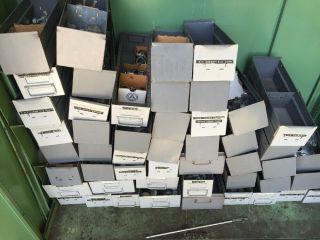 Vintage Industrial Metal Drawers Storage Parts Bin Organizer Box Equipto