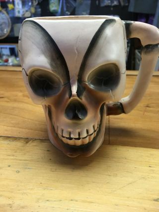 Vintage Norcrest Skull Head Mug Bone Handle Art Ceramic Made In Japan Cool