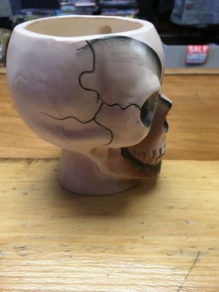Vintage NORCREST Skull Head MUG Bone Handle Art Ceramic Made in Japan Cool 4