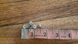 Vintage 925 sterling silver cross pendant 4