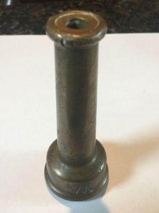 Vintage Solid Brass Garden Fire Hose Water Spray Nozzle 3 1/2” Br 2 5/16