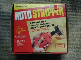 Vintage Thompson Roto Stripper 1/4 " Electric Drill Attachment Coarse Tool