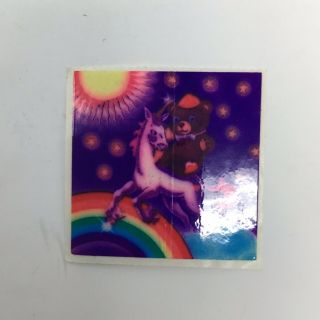 Vintage 80 ' s Lisa Frank Rainbow Unicorn Betty Boop Christmas Dated Stickers A1 3