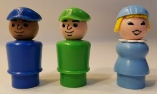 Vintage Fisher Price Little People Airport Crew 678 Set Of 3