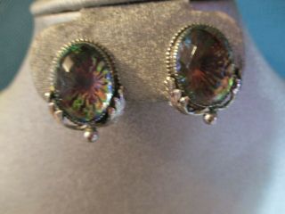 Vintage signed Whiting And Davis clip back Earrings 2