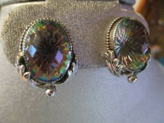 Vintage signed Whiting And Davis clip back Earrings 4