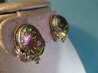 Vintage signed Whiting And Davis clip back Earrings 5