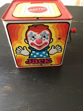 Mattel Vintage 1971 Jack - In - The - Box (clown) In -