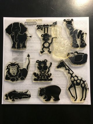 Vintage Close To My Heart Acrylix Stamp Set D1011 In The Wild Safari Giraffe