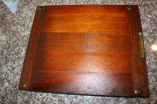 Vintage Solid Wood Us Sketching Board Model 1913 - Compass (?) And Brass Hardware
