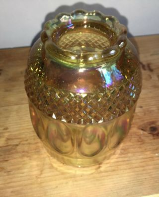 Vintage Iridescent Gold Carnival Glass Small Glass Lamp Shade