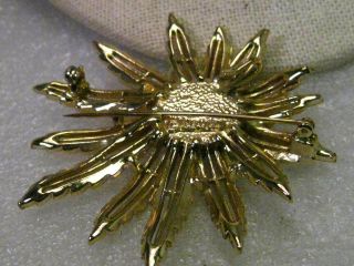 Vintage Gold Tone Sarah Coventry Sunflower Brooch Pendant Combination 5