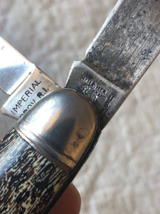 Vintage Hammer Brand Imperial USA Pocket Knife 3 - 1/2” Closed 2