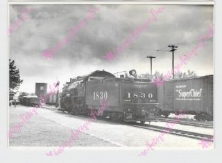 Vintage 5 " X7 " Photo Train Railroad At&sf Atchison Topeka Santa Fe 1830 2 - 6 - 2 Fr