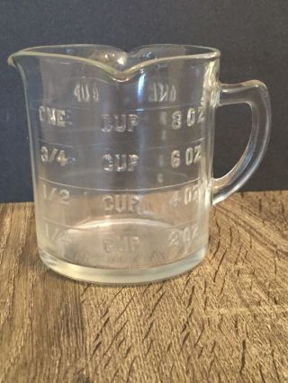 Vintage Hazel Atlas 3 Spout 1 Cup Measuring Cup