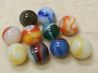 10 Vintage Marbles Peltier Rainbos Fantastic To,