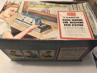 Vintage Sears 9 - Transistor Radio Sending & Receiving Base Station