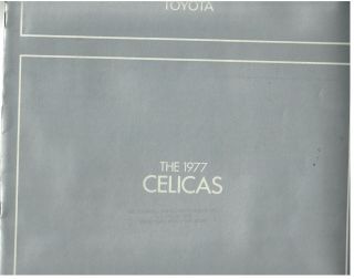 Vintage 1977 Toyota Celicas Sales Brochure